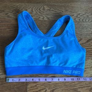 Blue Nike Dri Fit small lightly padded sports bra
